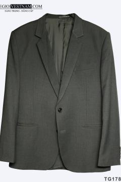Bộ Suit Xám Tiêu Gân Hai Nút TGS178